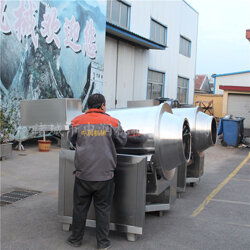 青稞面電磁加熱滾筒炒菜機(jī)用途 山東諸城中潤機(jī)械